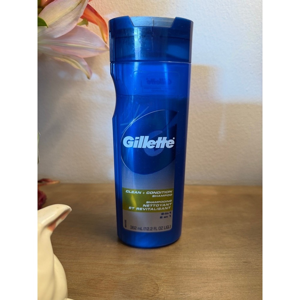 Gillette Clean + Condition - SHAMPOO 12.2oz Nettoyant NEW OLD STOCK DISCONTINUED
